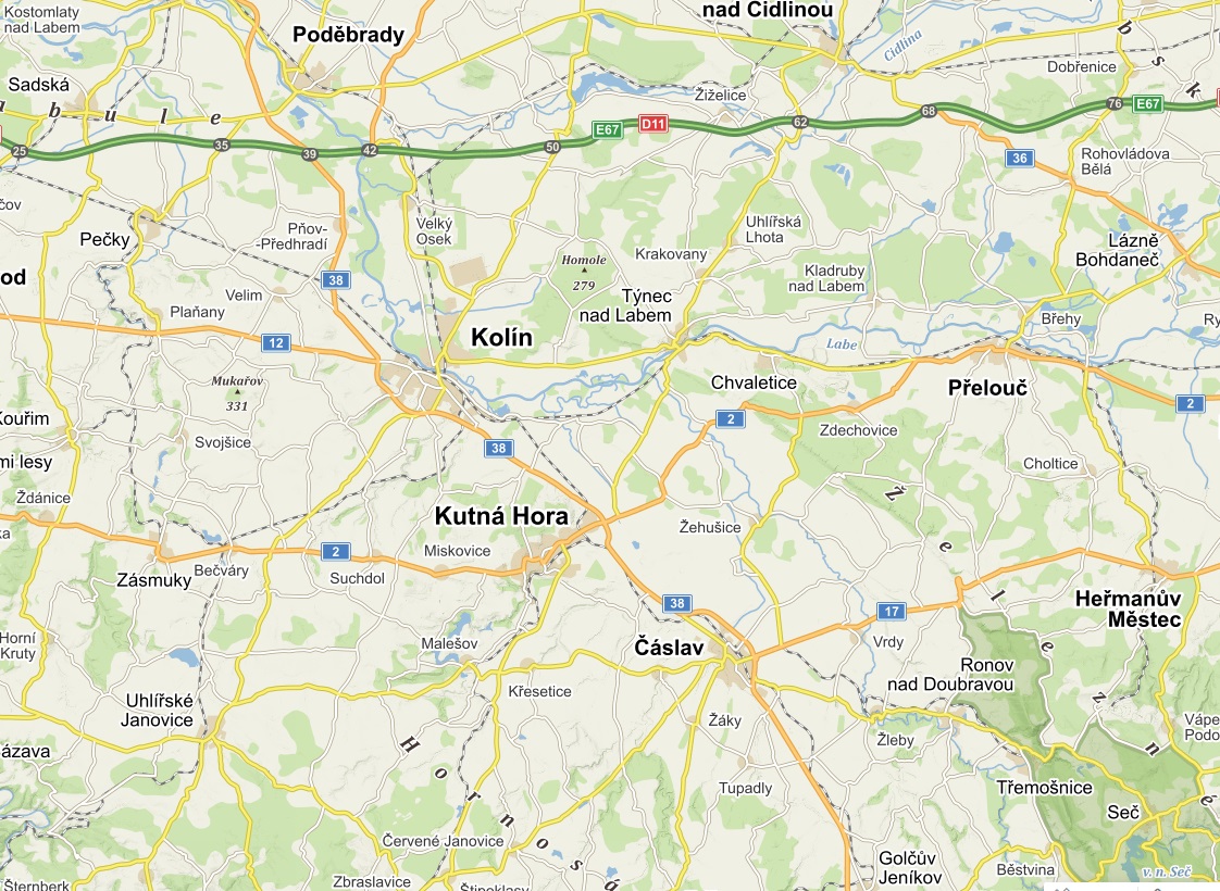 Doporučené papírové mapy pro Kutnohorsko